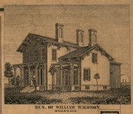 Residence of William Waldron, Michigan 1857 Old Town Map Custom Print - Hillsdale Co.