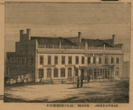 Jonesville Commercial Block, Michigan 1857 Old Town Map Custom Print - Hillsdale Co.