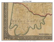 Cesar Creek, Indiana 1860 Old Town Map Custom Print - Dearborn Co.