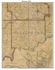 Washington, Indiana 1860 Old Town Map Custom Print - Dearborn Co.