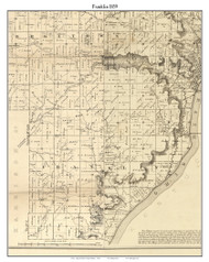 Franklin, Indiana 1859 Old Town Map Custom Print - Floyd Co.