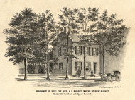 Burnet Residence, New Albany, Indiana 1859 Old Town Map Custom Print - Floyd Co.