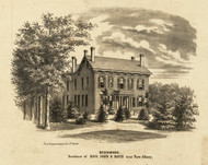Davis Residence, New Albany, Indiana 1859 Old Town Map Custom Print - Floyd Co.