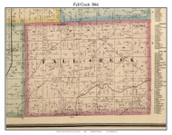 Fall Creek, Indiana 1866 Old Town Map Custom Print - Hamilton Co.
