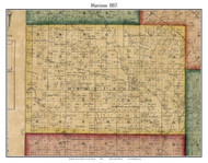 Harrison, Indiana 1857 Old Town Map Custom Print - Henry Co.