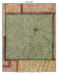 Henry, Indiana 1857 Old Town Map Custom Print - Henry Co.