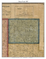 Stony Creek, Indiana 1857 Old Town Map Custom Print - Henry Co.