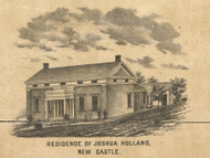 Holland Residence, New Castle, Henry, Indiana 1857 Old Town Map Custom Print - Henry Co.
