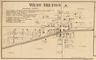 West Milton Village, Clay, Indiana 1865 Old Town Map Custom Print - Hendricks Co.