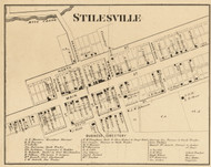 Stilesville Village, Franklin, Indiana 1865 Old Town Map Custom Print - Hendricks Co.