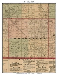 Brookfield, Michigan 1875 Old Town Map Custom Print - Huron Co.
