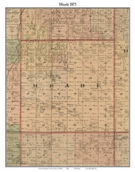 Meade, Michigan 1875 Old Town Map Custom Print - Huron Co.
