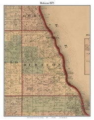 Rubicon, Michigan 1875 Old Town Map Custom Print - Huron Co.