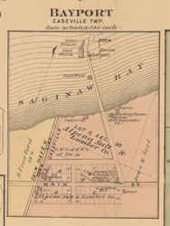 Bayport, Michigan 1875 Old Town Map Custom Print - Huron Co.