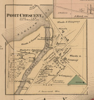 Port Crescent, Michigan 1875 Old Town Map Custom Print - Huron Co.