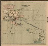 Sebewaing Vilage, Michigan 1875 Old Town Map Custom Print - Huron Co.