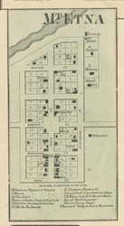 Mt Etna Village, Lancaster, Indiana 1866 Old Town Map Custom Print - Huntington Co.