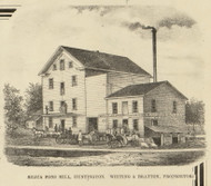 Silca Fons Mill, Huntington, Indiana 1866 Old Town Map Custom Print - Huntington Co.