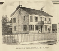 Keefer Residence, Jackson, Indiana 1866 Old Town Map Custom Print - Huntington Co.