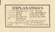 Map Key Explanations, Huntington Co., Indiana 1866 Old Town Map Custom Print - Huntington Co.
