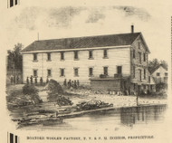 Roanoke Woolen Factory, Jackson, Indiana 1866 Old Town Map Custom Print - Huntington Co.