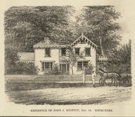 Scotton Residence, Rock Creek, Indiana 1866 Old Town Map Custom Print - Huntington Co.