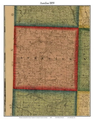 Aurelius, Michigan 1859 Old Town Map Custom Print - Ingham Co.