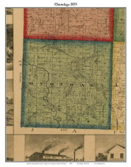 Onondaga, Michigan 1859 Old Town Map Custom Print - Ingham Co.