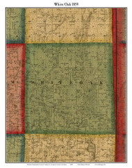 White Oak, Michigan 1859 Old Town Map Custom Print - Ingham Co.