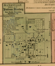 Dansville, Michigan 1859 Old Town Map Custom Print - Ingham Co.