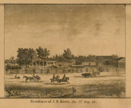 Residence of J.D. Reevs, Michigan 1859 Old Town Map Custom Print - Ingham Co.
