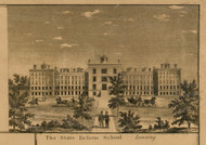 State Reform School, Michigan 1859 Old Town Map Custom Print - Ingham Co.