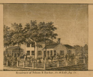 Residence of Nelson B. Backus, Michigan 1859 Old Town Map Custom Print - Ingham Co.