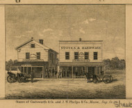 Coatsworth & Co &  Phepls & Co Stores, Michigan 1859 Old Town Map Custom Print - Ingham Co.
