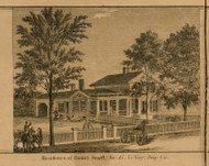 Residence of Daniel Searl, Michigan 1859 Old Town Map Custom Print - Ingham Co.