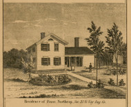 Residence of Enos, Michigan 1859 Old Town Map Custom Print - Ingham Co.
