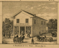J. Dunback & Co's Store, Michigan 1859 Old Town Map Custom Print - Ingham Co.