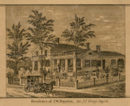 Residence of J.W. Roysten, Michigan 1859 Old Town Map Custom Print - Ingham Co.