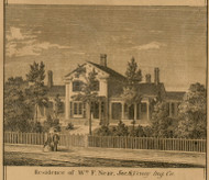 Residence of Wm. F. Near, Michigan 1859 Old Town Map Custom Print - Ingham Co.