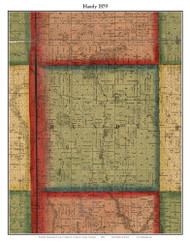 Handy, Michigan 1859 Old Town Map Custom Print - Livingston Co.