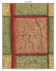 Iosco, Michigan 1859 Old Town Map Custom Print - Livingston Co.