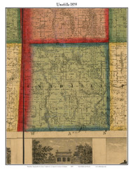 Unadilla, Michigan 1859 Old Town Map Custom Print - Livingston Co.