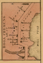 Boca Chemung, Michigan 1859 Old Town Map Custom Print - Livingston Co.