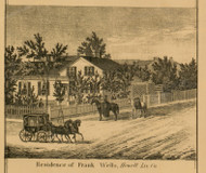 Residence of Frank Wells, Michigan 1859 Old Town Map Custom Print - Livingston Co.