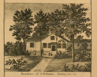 Residence of J.M. Eamon, Michigan 1859 Old Town Map Custom Print - Livingston Co.