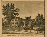 Residence of J.M. LaRue, Michigan 1859 Old Town Map Custom Print - Livingston Co.
