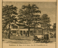 Residence of S.G. Ives, Michigan 1859 Old Town Map Custom Print - Livingston Co.