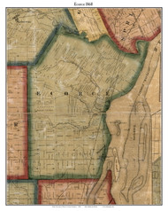 Ecorce, Michigan 1860 Old Town Map Custom Print - Wayne Co.