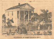 Residence of Hampton Rich, Michigan 1861 Old Town Map Custom Print - Ionia Co.