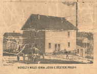 Novelty Mills, Michigan 1861 Old Town Map Custom Print - Ionia Co.